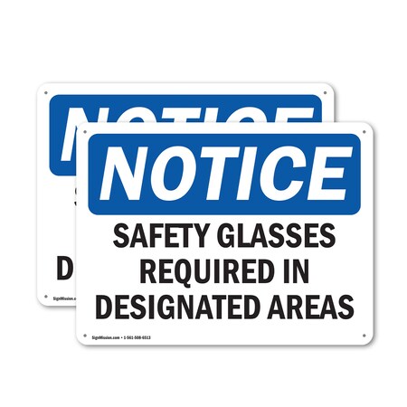 Signmission 10 in Height, 14 in Width, Plastic, Rectangle OS-2PACK-NS-P-1014-L-18179